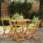 Kokkupandavad Aia Toolid 4 pcs Naturaalne 40 x 53 x 80 cm