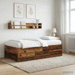 Voodiraam ladustamisega Vana puit 80 x 200 cm Tehispuit