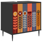 Vannitoa kapp ESSEN Must tamm 60 x 40 x 61 cm Tehispuit