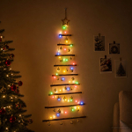 Rippuv j&otilde;ulupuu pallidega 120 cm 50 LED-i Mitmev&auml;rviline