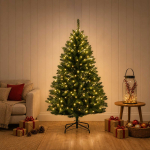 Kunstlik kokkupandav j&otilde;ulupuu 120 cm 150 LED-i Soe valge PVC