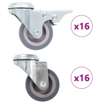 Poldiaukudega p&ouml;&ouml;ratavad m&ouml;&ouml;blirattad 32 tk, 50 mm