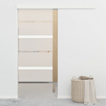 L&uuml;kanduks, pehmed piirajad, esg-klaas ja alumiinium 76 x 205 cm