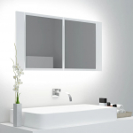 LED-peeglikapp, valge, 90 x 12 x 45 cm, akr&uuml;&uuml;l