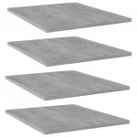 Riiuliplaadid 4 tk, betoonhall, 40x50x1,5 cm, puitlaastplaat