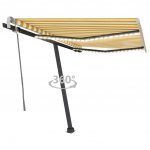 K&auml;sitsi sisset&otilde;mmatav varikatus, LED, 350x250 cm kollane, valge