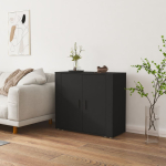 Puhvetkapp, must, 80 x 33 x 70 cm, tehispuit