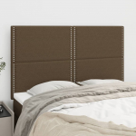 Voodipeatsid 4 tk, tumepruun, 72x5x78/88 cm, kangas