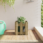Aia disainiga taimekast, 30 x 30 x 30 cm, immutatud m&auml;nnipuit