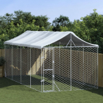 Katusega koeraaedik, h&otilde;bedane, 3x6x2,5 m, tsingitud teras