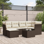 7-osaline aiam&ouml;&ouml;blikomplekt patjadega, pruun, pol&uuml;rotang
