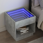 &Ouml;&ouml;kapp LED-tuledega, betoonhall, 50x50x50 cm
