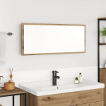 Peegel LED -ribatuledega k&auml;sit&ouml;&ouml;puu 90 x 8,5 x 37 cm tehispuit