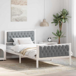 Voodiraam peatsiga Helehall 100 x 200 cm Tahke m&auml;nd