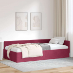 Nurga voodiraam peatsiga Veinpunane 90 cm x 200 cm Samet