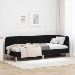 Nurga voodiraam Must 80 x 200 cm kangas