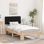 Voodiraam Pehme Peatoega peaga Must 100 x 200 cm Tahke m&auml;nd