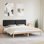 Voodiraam Pehme Peatoega Must 180 x 200 cm Tahke m&auml;nd
