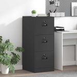 Failikapp sahtliga must 44 x 50 x 106.5 cm k&uuml;lmvalsitud teras