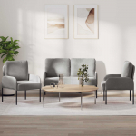 Diivanikomplektid 3 tk Helehall 115 x 56 x 80 cm Vineer