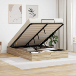 Ottomani voodiraam Sonoma tamm 193 x 120 x 25 cm T&ouml;&ouml;deldud puit