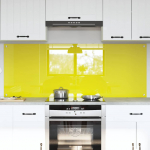 K&ouml;gi splashback 2 tk kollane 80 x 60 cm karastatud klaas