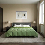 Talve tek Rapistatud Roheline 240 x 260 cm Mikrokiud