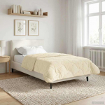 Talve tek cream 140 x 200 cm Mikrokiud ja Teddy villa