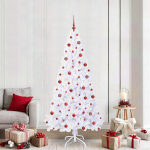 Tehisj&otilde;ulupuu koos 300 led-iga valge 210 cm pvc ja teras