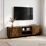 Telerialus 140 x 34,5 x 40 cm suitsutatud tamm tehispuit