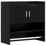 Seinariiul Seinale kinnitav Must tamm 80 x 36 x 80 cm Tehispuit