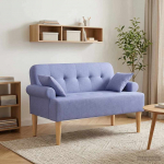 Nurgadiivan nuppude &auml;sitlusega Jeans sinine 120 x 65 x 79 cm