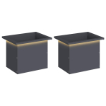 LED-valgustusega lillekast 2 tk antriit 30 x 40 x 30 cm teras