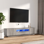 2-osaline telerikapikomplekt, LED, hall sonoma tamm, tehispuit
