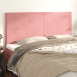Voodipeatsid 4 tk, roosa, 100x5x78/88 cm, samet