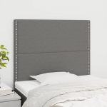 Voodipeatsid 2 tk, tumehall, 100x5x78/88 cm, kangas