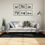 K&otilde;rge narmaga shaggy vaip, must, 100x200 cm