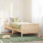 Voodiraam peatsiga Pruun 80 x 200 cm Tehispuit