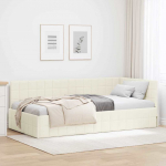 Nurgavoodi raam peaga cream 90 cm x 190 cm Samet
