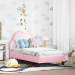 Kuni 3-aastase Voodiraam koos peatoega Roosa 70 x 140 cm PU