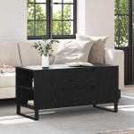 Kohvilaud must tamm 102 x 44,5 x 50 cm tehispuit