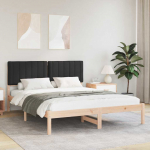 Voodiraam Pehme Peatoega Must 150 x 200 cm Tahke m&auml;nd