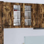 K&ouml;&ouml;gikapp 2 tk suitsetatud tamm 40 x 31 x 80 cm tehispuit