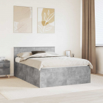 Voodi raam peaga betoonhall 150 x 200 cm tehispuit