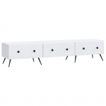 Telerikapp sahtliga Valge 147 x 34,5 x 30 cm Tehispuit