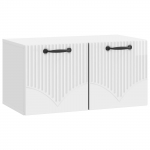 Rippuv TV kapp K&otilde;rgl&auml;ikega valge 59,5 x 31 x 30 cm Tehispuit