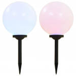 &Otilde;ue p&auml;ikeselambid, 2 tk, LED, kerakujuline 20 cm rgb