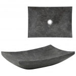 Valamu 50 x 35 x 12 cm, marmor, must