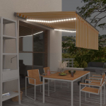 Automaatne varikatus, LED, tuuleandur, 4x3 m, kollane ja valge
