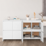 Puhvetkapp 2 tk, valge, 70 x 41 x 75 cm, puitlaastplaat